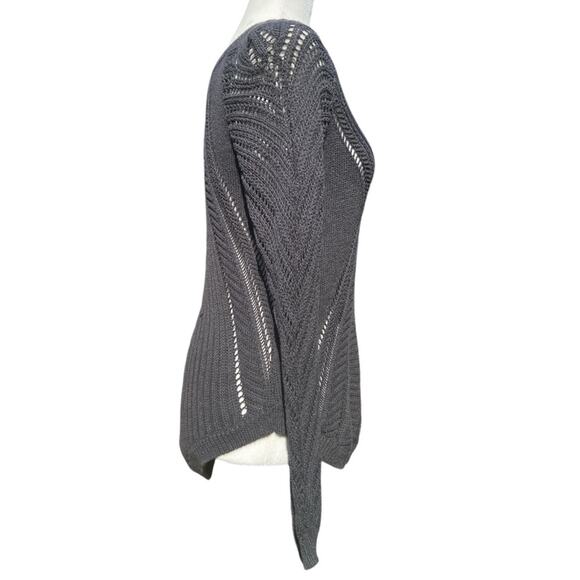 Jeanne Pierre Navy Blue Open Knit Sweater‎ size Medium - Picture 3 of 5